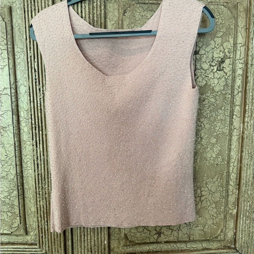 Pink Sleeveless Textured Top